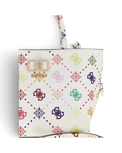 Guess Borsa Emelie Logo Mini Tote Donna Multi Logo in