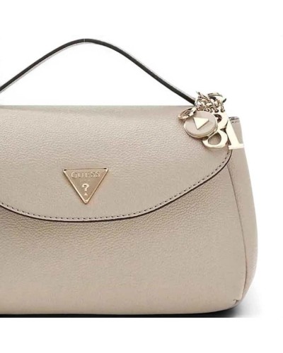 Guess Borsa Evie Top Handle Flap Donna Light Taupe in