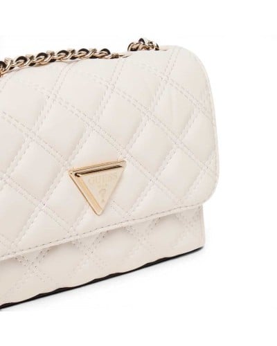 Guess Bolso Giully II Mini Convertible Flap Mujer Off White