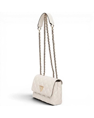 Guess Bolso Giully II Mini Convertible Flap Mujer Off White