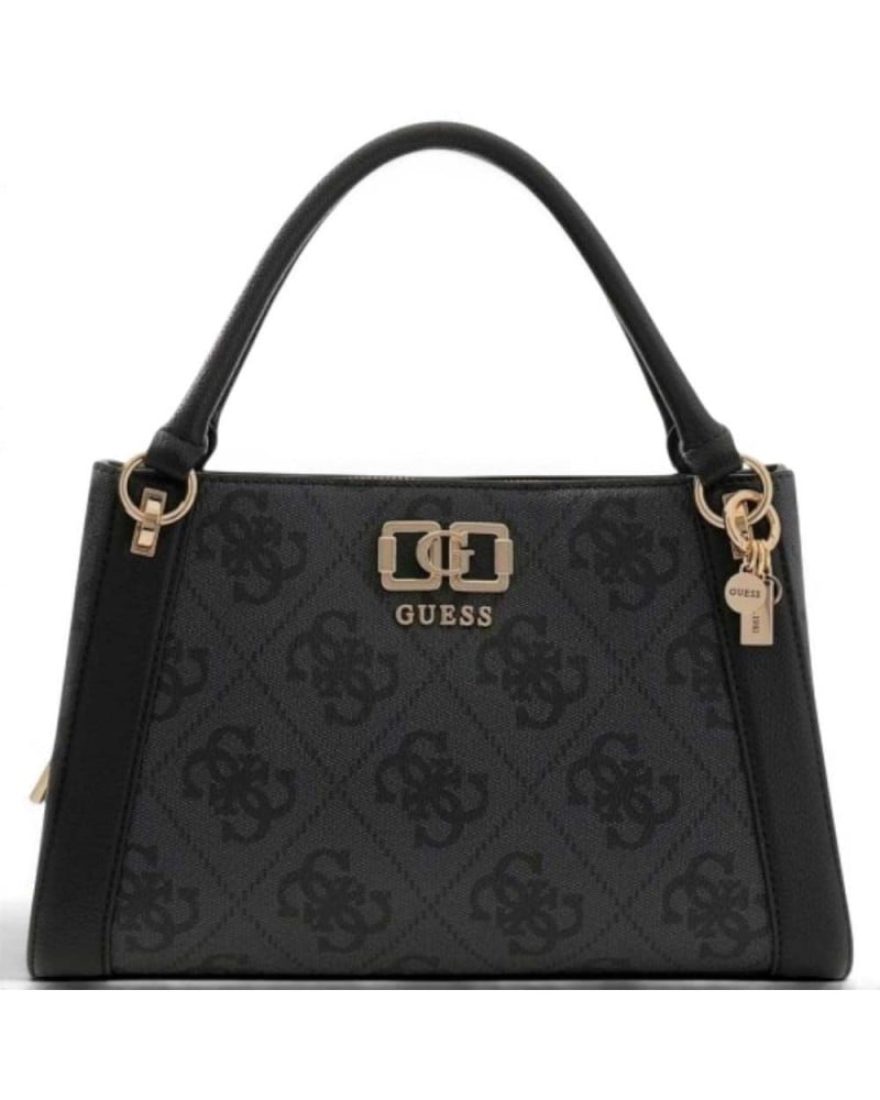Guess Borsa Karnilla Logo Gfriend Satchel Donna Coal Logo