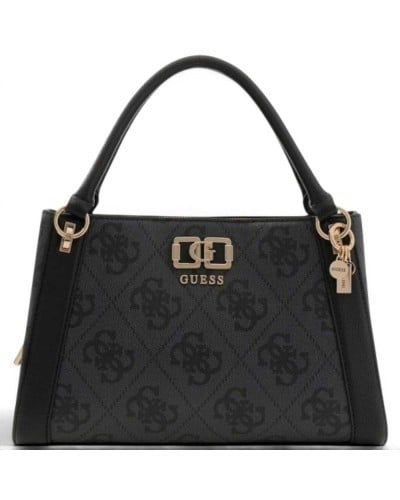 Guess Borsa Karnilla Logo Gfriend Satchel Donna Coal Logo