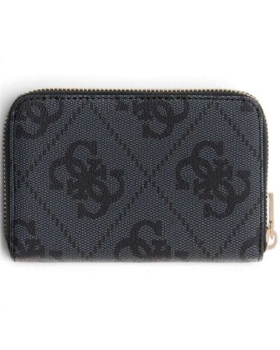 Guess Cartera Laurel II SLG Medium Zip Around Mujer Coal