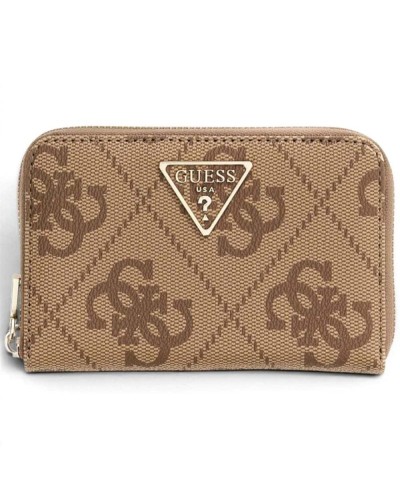 Guess Laurel II SLG Medium Zip Around Wallet Women Latte