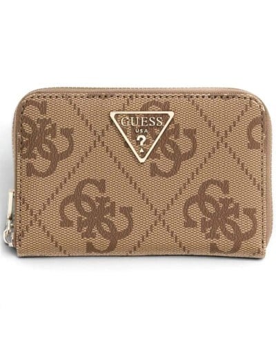 Guess Cartera Laurel II SLG Medium Zip Around Mujer Latte