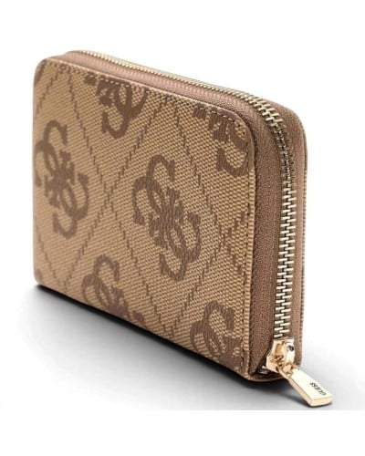 Guess Cartera Laurel II SLG Medium Zip Around Mujer Latte