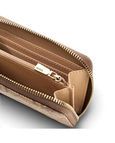 Guess Cartera Laurel II SLG Medium Zip Around Mujer Latte