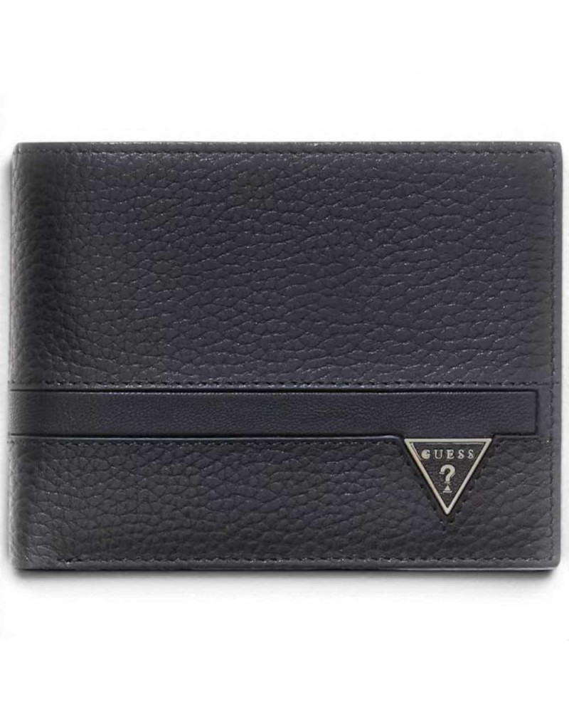 Guess Cartera Monaco Bifold M SLG Hombre Negro en Piel