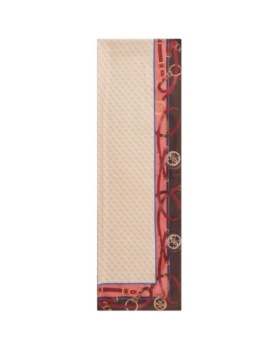 Guess Schal Scarf 60x180 Damen Braun aus Gewebe mit