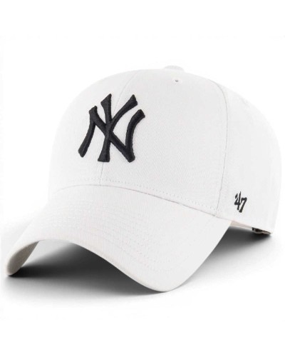 '47 Brand Raised Basic New York Yankees Kappe Unisex Weiß