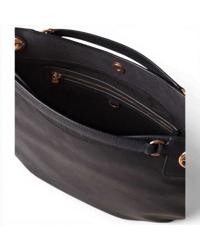 Bolso London M. con Bandolera BORBONESE Piel Nabuk Negro - 91010262-0197-100