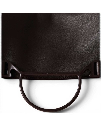Borbonese Large Shopping Bag Women Corniola / Cenere / Cacao in Suede and Calf Leather with Handles