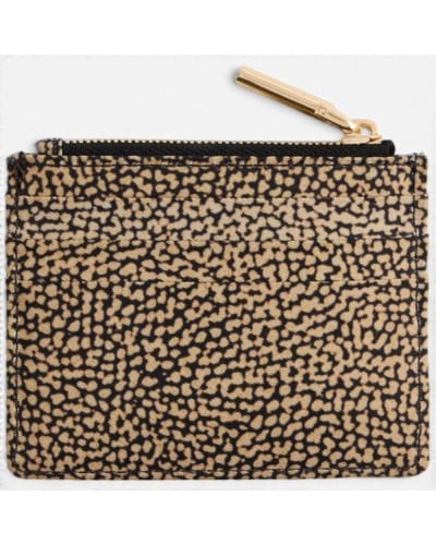 Borbonese Card Holder Women OP Naturale in Recycled Fabric OP Print Flat