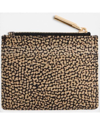 Borbonese Card Holder Women OP Naturale in Recycled Fabric OP Print Flat