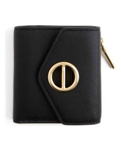 Borbonese Cartera Small con Monedero Exterior Mujer Nero en Piel Pashmina