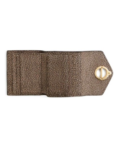 Borbonese Cartera Small con Monedero Exterior Mujer Nero en Piel Pashmina