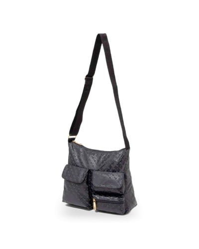 Gherardini Umhängetasche Pocket Satchel Damen Excalibur aus Softy-Gewebe mit Metalldetails