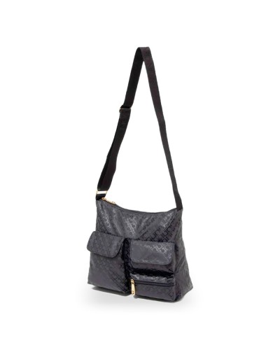 Gherardini Umhängetasche Pocket Satchel Damen Excalibur aus Softy-Gewebe mit Metalldetails