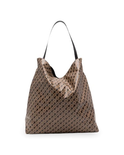Gherardini Softy Wende-Hobo-Tasche Damen Chestnut aus Softy-Gewebe