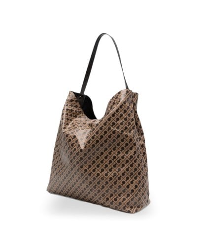 Gherardini Softy Wende-Hobo-Tasche Damen Chestnut aus Softy-Gewebe