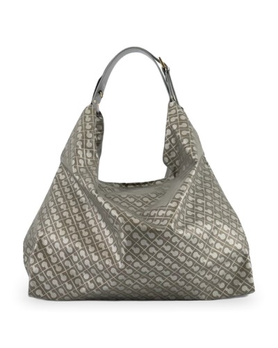 Gherardini Hobo-Tasche Amazzonia Damen Dunkelsilber aus Softy-Gewebe