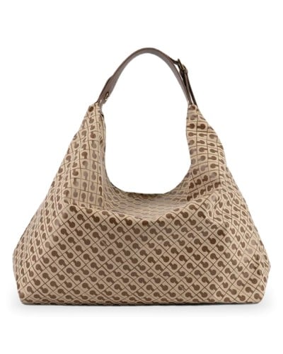 Gherardini Hobo-Tasche Amazzonia Damen Tabak/Butter aus Softy-Gewebe