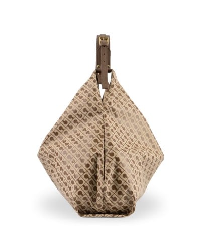 Gherardini Hobo-Tasche Amazzonia Damen Tabak/Butter aus Softy-Gewebe