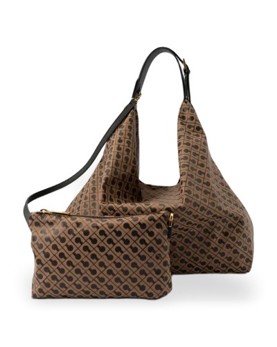 Gherardini Hobo-Tasche Amazzonia Damen Toffee aus Softy-Gewebe