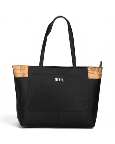 Alviero Martini 1° Classe Large Shopping Bag Female Black in Coated Fabric