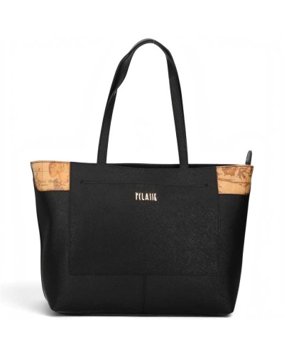 Alviero Martini 1° Classe Large Shopping Bag Female Black in Coated Fabric