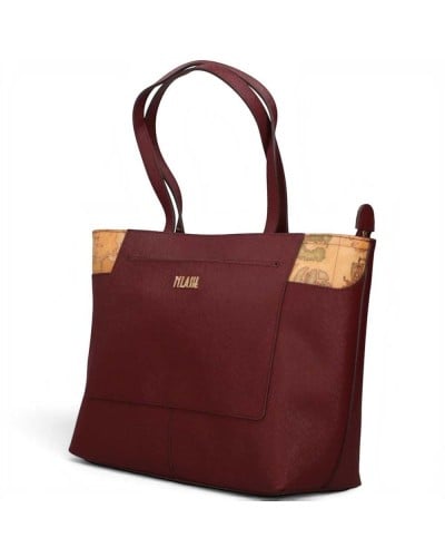 Alviero Martini 1° Classe Large Shopping Bag Female Burgundy in Coated Fabric