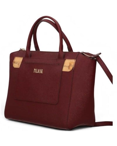 Alviero Martini 1° Classe Hand Bag with Detachable Strap Female Burgundy in Coated Fabric