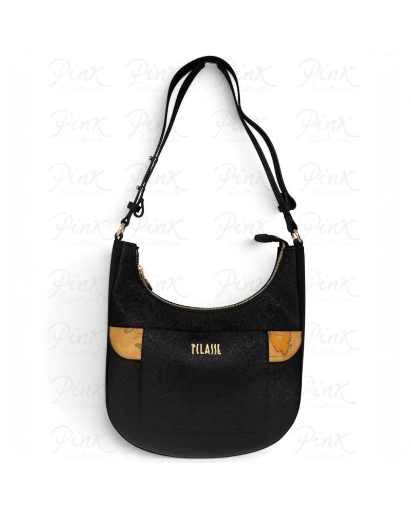 Alviero Martini 1° Classe Hobo Shoulder Bag Female Black in Coated Fabric
