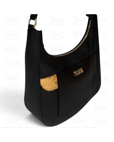 Alviero Martini 1° Classe Hobo Shoulder Bag Female Black in Coated Fabric