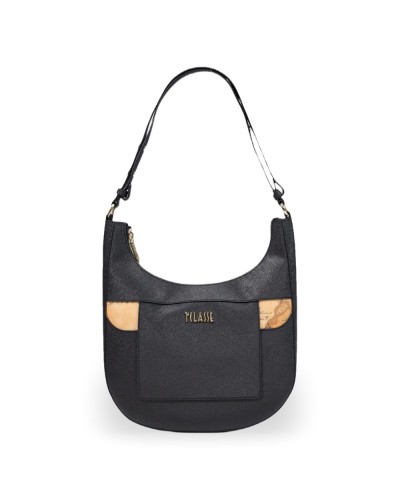 Alviero Martini 1° Classe Hobo Shoulder Bag Female Black in Coated Fabric
