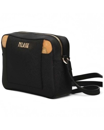 Alviero Martini 1° Classe Small Reporter Bag Female Black in Coated Fabric