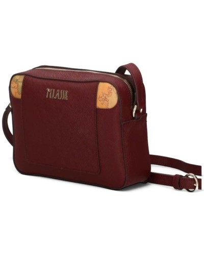 Alviero Martini 1° Classe Small Reporter Bag Female Burgundy in Coated Fabric