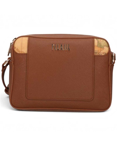 Alviero Martini 1° Classe Small Reporter Bag Female Chestnut in Coated Fabric