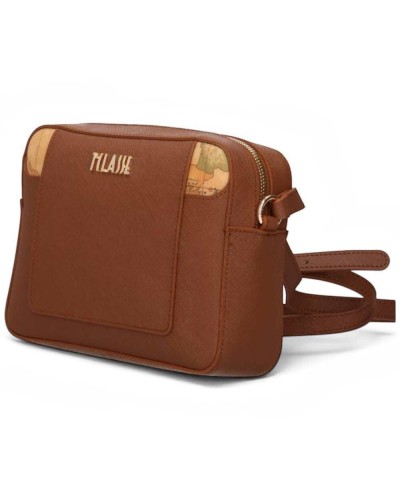 Alviero Martini 1° Classe Small Reporter Bag Female Chestnut in Coated Fabric