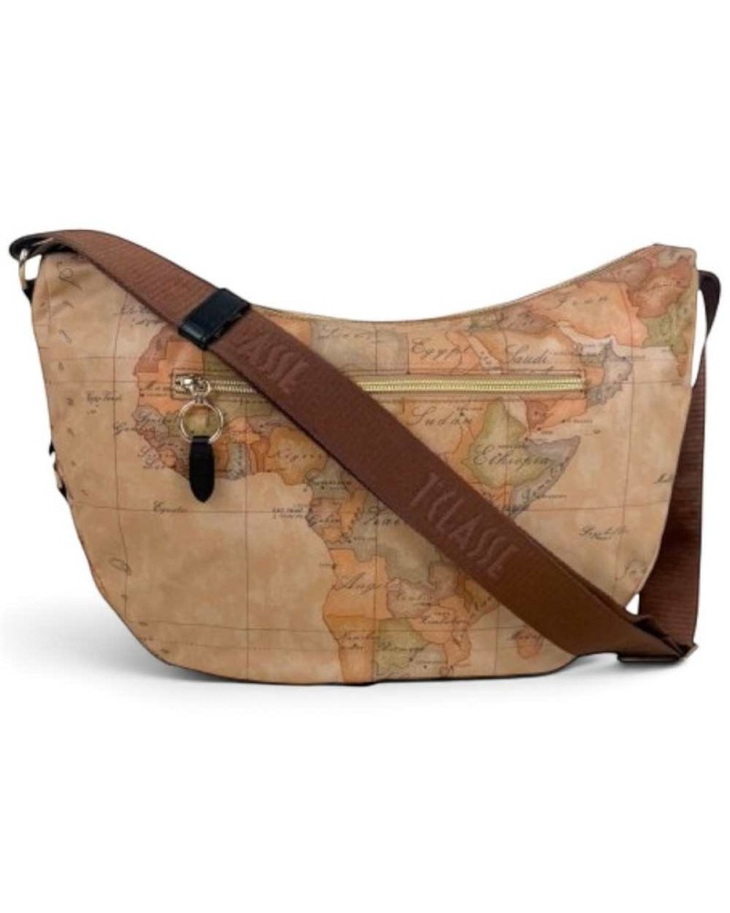 Alviero Martini 1° Classe Bolso de Hombro Grande Mujer Negro en Tejido revestido y Piel bovina