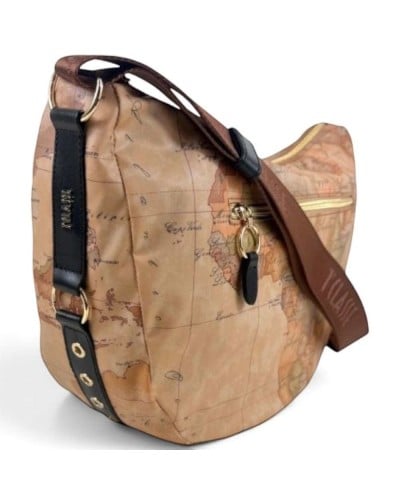 Alviero Martini 1° Classe Bolso de Hombro Grande Mujer Negro en Tejido revestido y Piel bovina