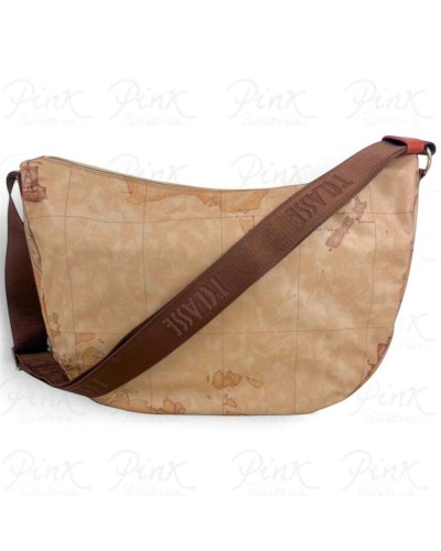 Alviero Martini 1° Classe Bolso de Hombro Grande Mujer Calabaza en Tejido revestido y Piel bovina