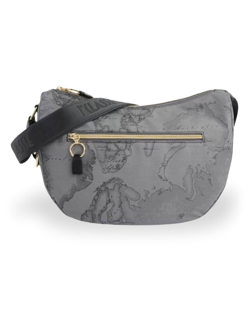 Alviero Martini 1° Classe Bolso de Hombro Mediano Mujer Gris Oscuro en Tejido revestido y Piel bovina