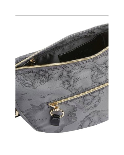 Alviero Martini 1° Classe Bolso de Hombro Mediano Mujer Gris Oscuro en Tejido revestido y Piel bovina