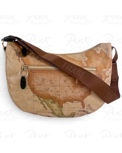Alviero Martini 1° Classe Bolso de Hombro Mediano Mujer Negro en Tejido revestido y Piel bovina