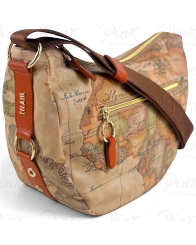 Alviero Martini 1° Classe Bolso de Hombro Mediano Mujer Calabaza en Tejido revestido y Piel bovina