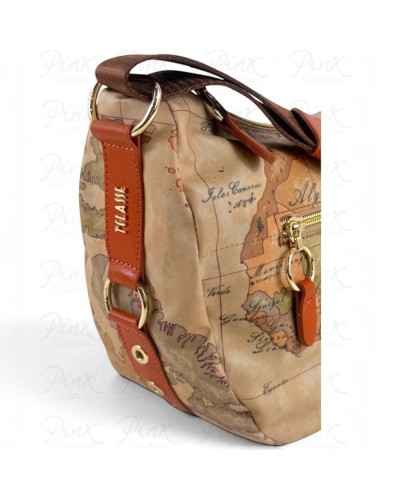 Alviero Martini 1° Classe Bolso de Hombro Mediano Mujer Calabaza en Tejido revestido y Piel bovina
