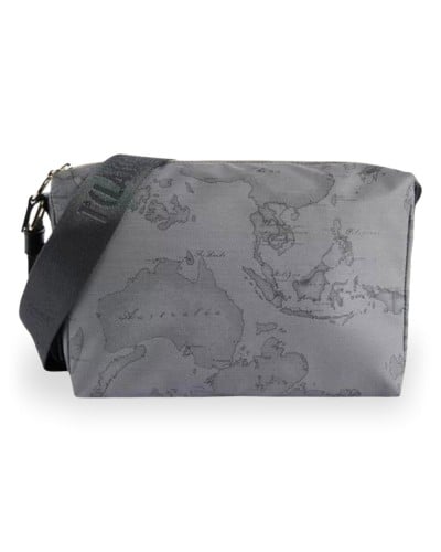 Alviero Martini 1° Classe Bolso de Hombro Pequeño Mujer Gris Oscuro en Tejido revestido y Piel bovina
