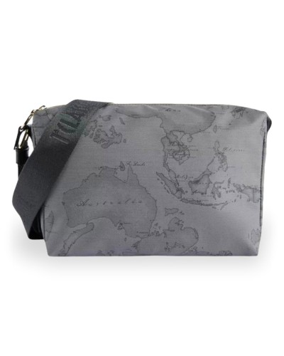 Alviero Martini 1° Classe Bolso de Hombro Pequeño Mujer Gris Oscuro en Tejido revestido y Piel bovina