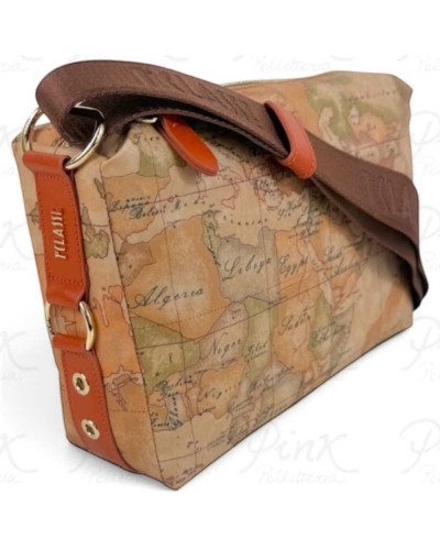 Alviero Martini 1° Classe Bolso de Hombro Pequeño Mujer Calabaza en Tejido revestido y Piel bovina